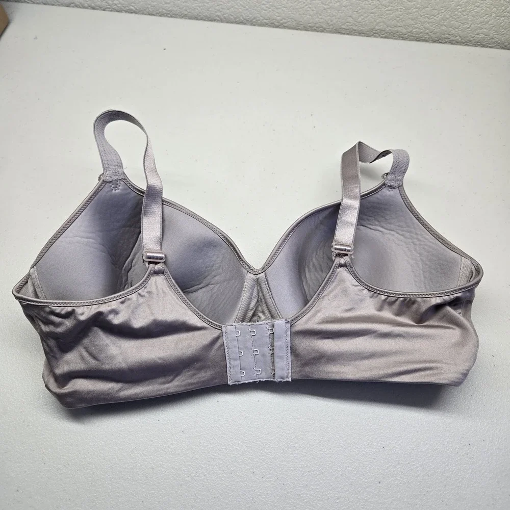 Bali Women Bra 42D Gray T Shirt Underwired Lace Strap Adjustable‎ Lightly Lined